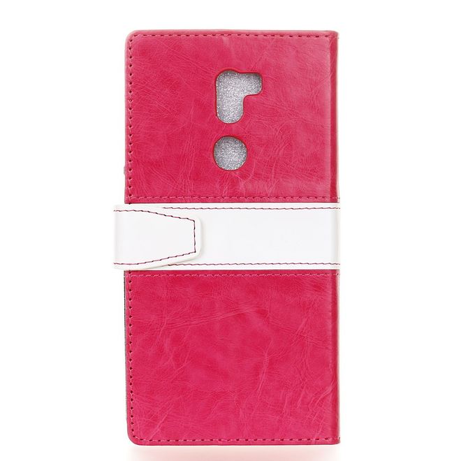 Hülle für Xiaomi Mi 5s Plus - Case aus Leder - mit Kontrastfarben - rosa