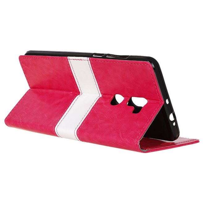 Hülle für Xiaomi Mi 5s Plus - Case aus Leder - mit Kontrastfarben - rosa