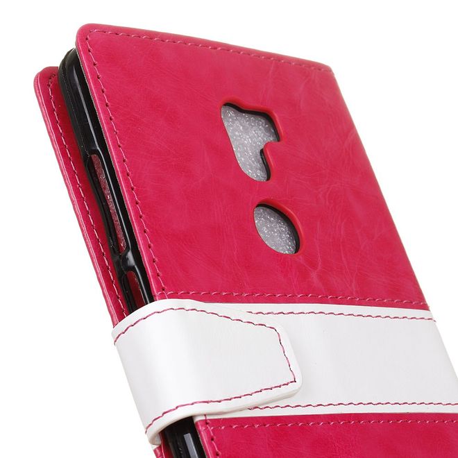 Hülle für Xiaomi Mi 5s Plus - Case aus Leder - mit Kontrastfarben - rosa