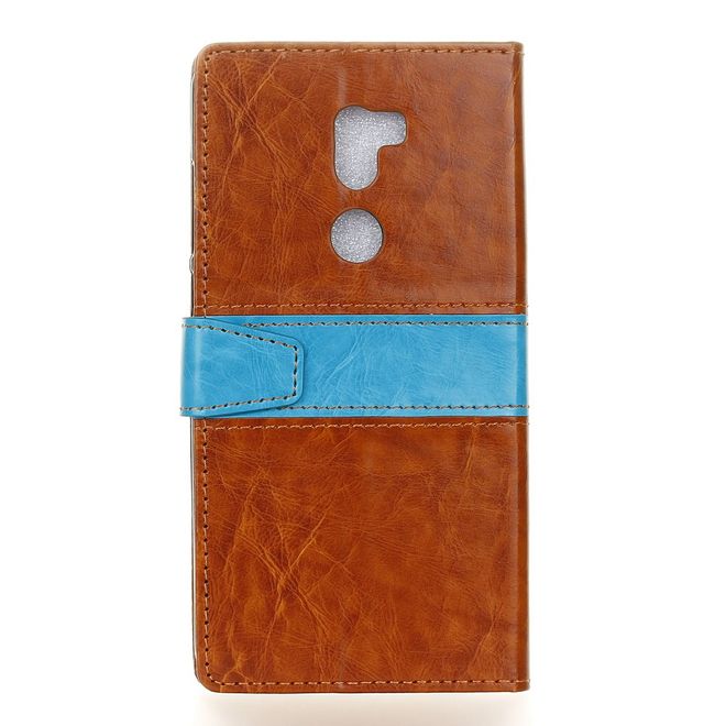 Hülle für Xiaomi Mi 5s Plus - Case aus Leder - mit Kontrastfarben - braun