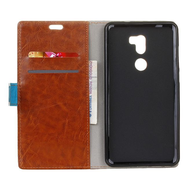 Hülle für Xiaomi Mi 5s Plus - Case aus Leder - mit Kontrastfarben - braun