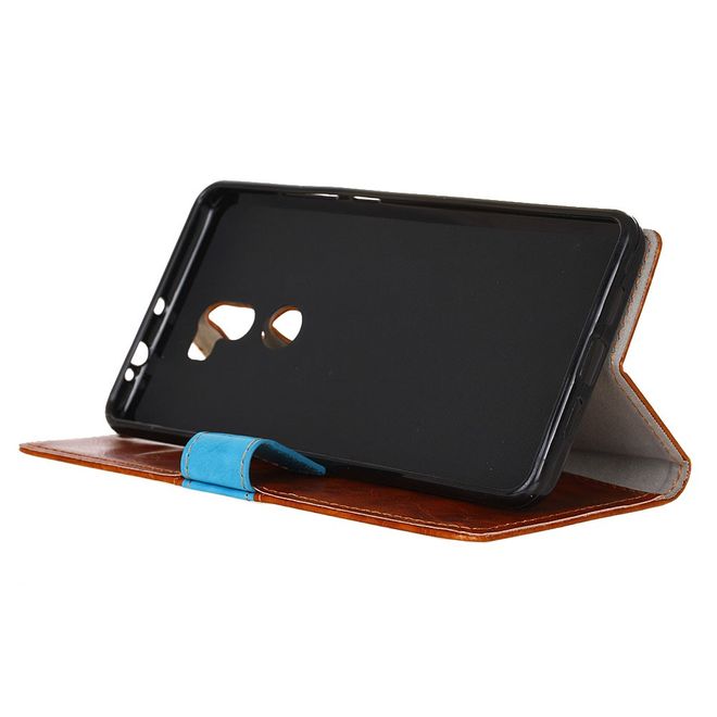 Hülle für Xiaomi Mi 5s Plus - Case aus Leder - mit Kontrastfarben - braun