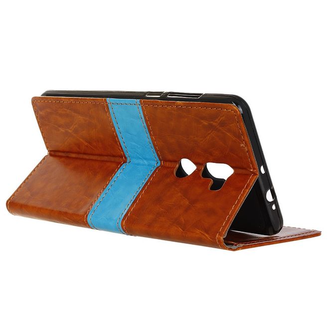 Hülle für Xiaomi Mi 5s Plus - Case aus Leder - mit Kontrastfarben - braun