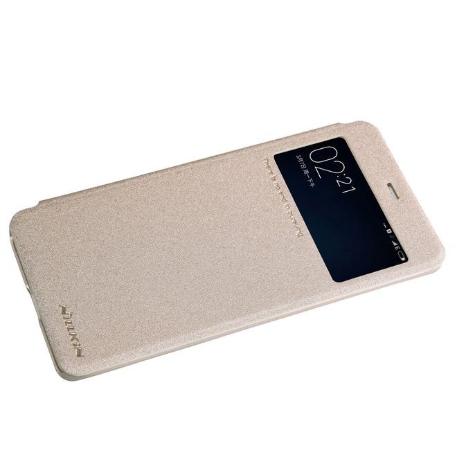 Nillkin - Xiaomi Mi 5 Handy Hülle - Case aus Leder - mit kleinen Fenster - Sparkle Series - gold