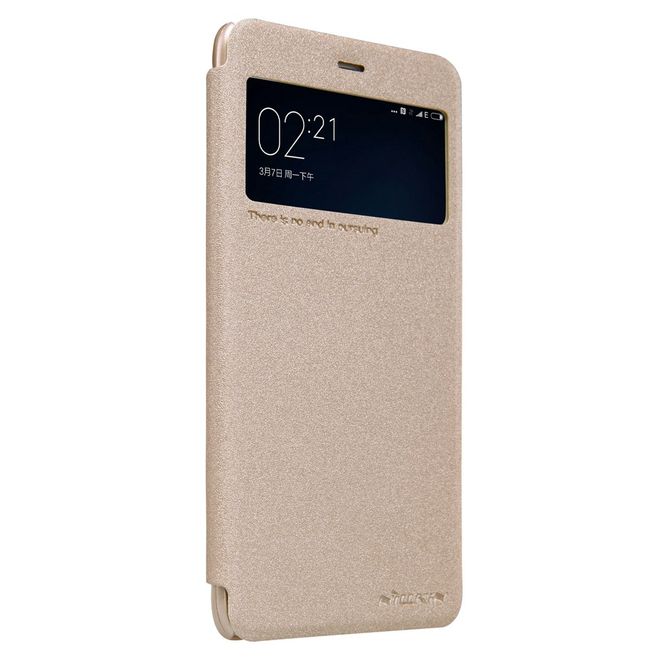 Nillkin - Xiaomi Mi 5 Handy Hülle - Case aus Leder - mit kleinen Fenster - Sparkle Series - gold