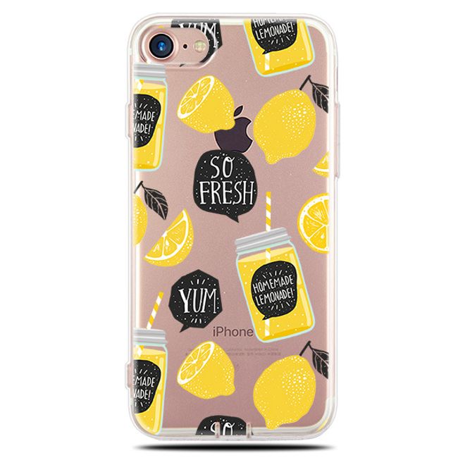 Coque pour iPhone SE (2022) / SE (2020) / 8 / 7 - Coque souple en plastique - Jus de citron frais