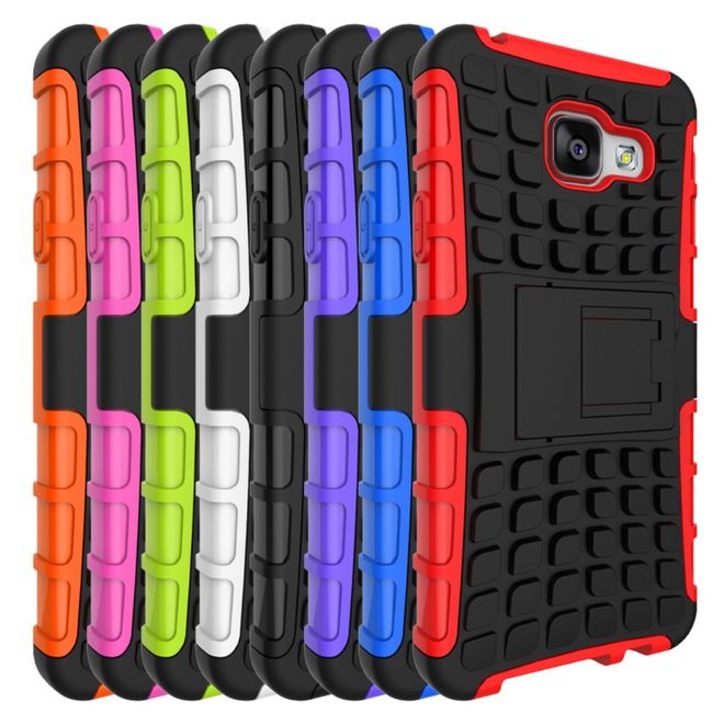 Samsung Galaxy A3 (2016) Handyhülle - Case aus TPU Plastik - mit Kickstand - schwarz