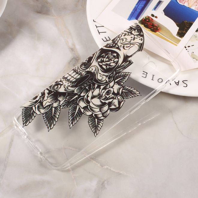 Samsung Galaxy S8 Hülle - Handycase aus flexiblem Plastik - Skull und Rosen