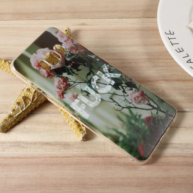 Hülle für Samsung Galaxy S8 - TPU Soft Case - Rosen und Spruch