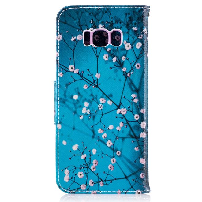 Samsung Galaxy S8 Hülle - Handy Cover aus Leder - blühender Baum