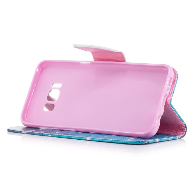 Samsung Galaxy S8 Hülle - Handy Cover aus Leder - blühender Baum
