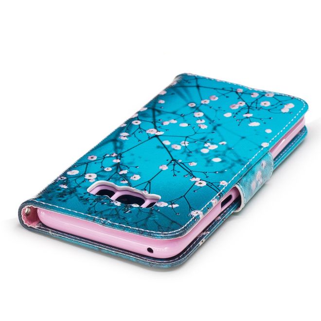 Samsung Galaxy S8 Hülle - Handy Cover aus Leder - blühender Baum