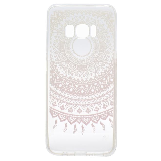 Samsung Galaxy S8 Plus Handy Case - Hülle aus flexiblem Plastik - pinke Mandala Blume