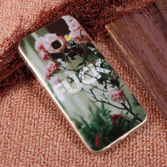 Samsung Galaxy A3 (2017) Hülle - TPU Soft Case - Rosen und Spruch