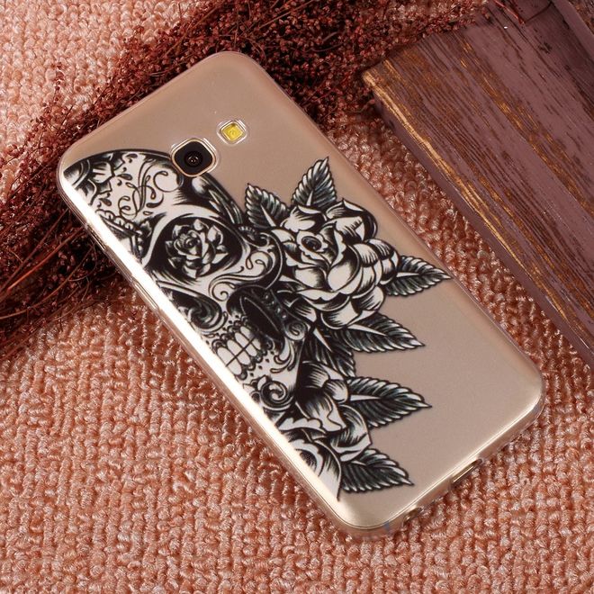 Samsung Galaxy A3 (2017) Hülle - TPU Soft Case - Skull mit Rosen