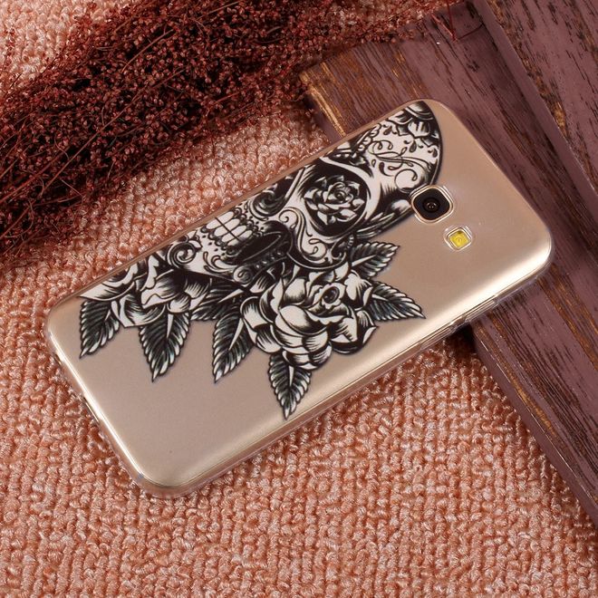 Samsung Galaxy A3 (2017) Hülle - TPU Soft Case - Skull mit Rosen