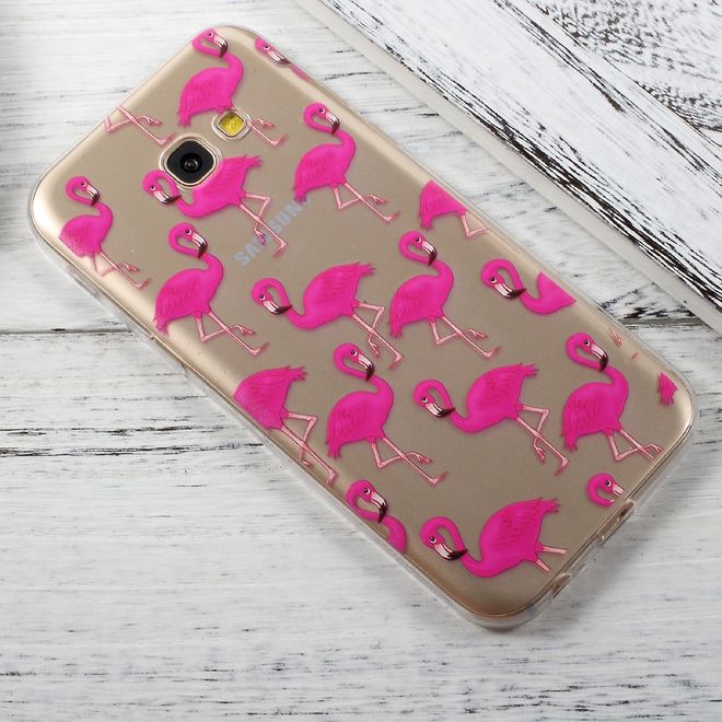 Samsung Galaxy A5 (2017) Hülle - TPU Soft Case - kleine Flamingos