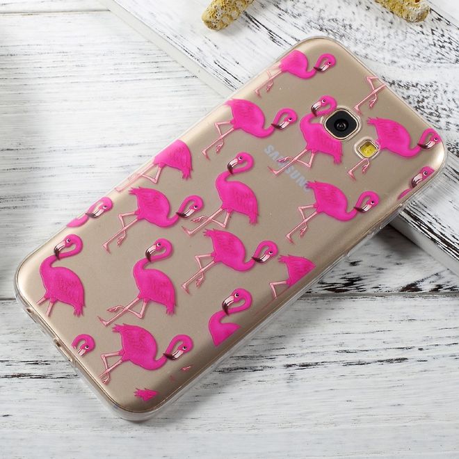 Samsung Galaxy A5 (2017) Hülle - TPU Soft Case - kleine Flamingos