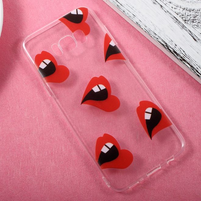 Samsung Galaxy S8 Plus Case - TPU Softcase - rote Lippen