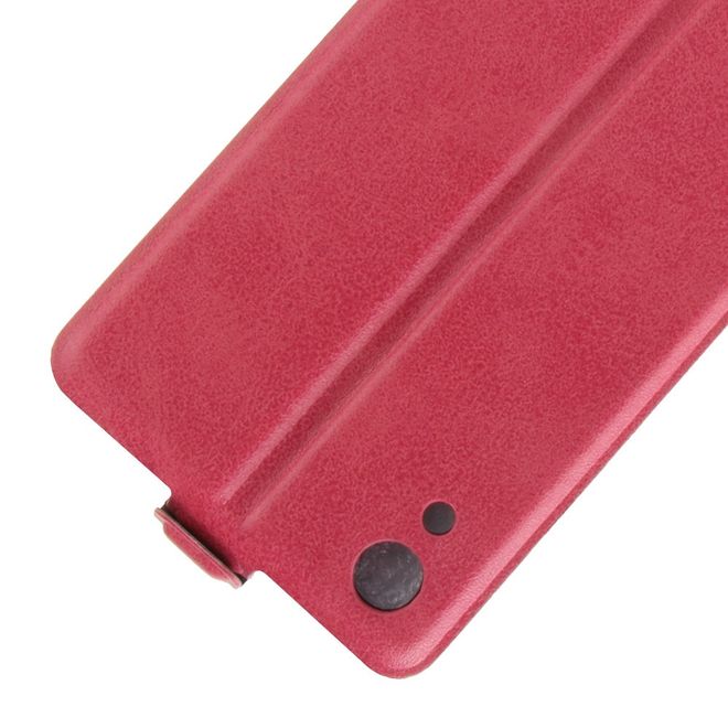 Handyhülle für Sony Xperia XA1 - Crazy Horse Leder Flip Case - vertikal - rosa