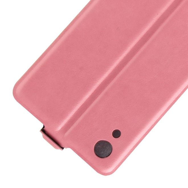 Handyhülle für Sony Xperia XA1 - Crazy Horse Leder Flip Case - vertikal - pink