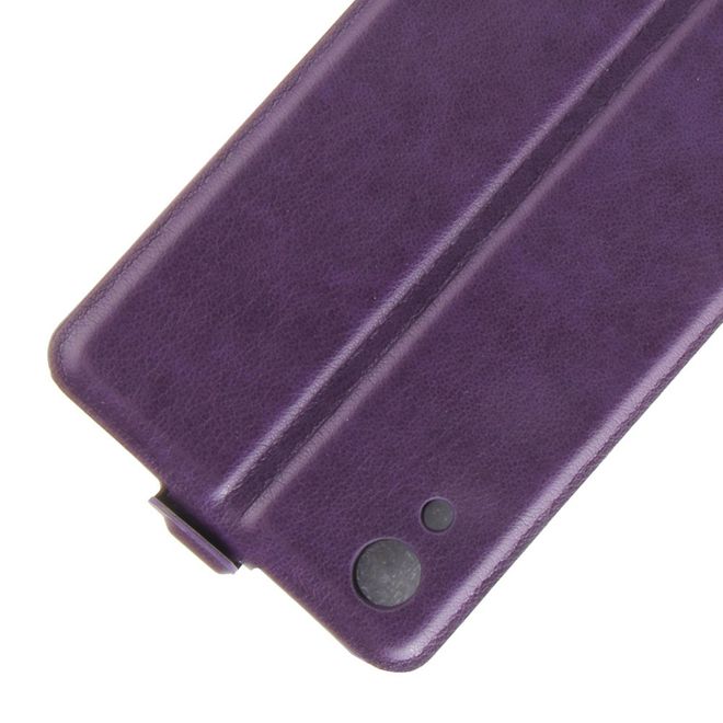 Handyhülle für Sony Xperia XA1 - Crazy Horse Leder Flip Case - vertikal - purpur