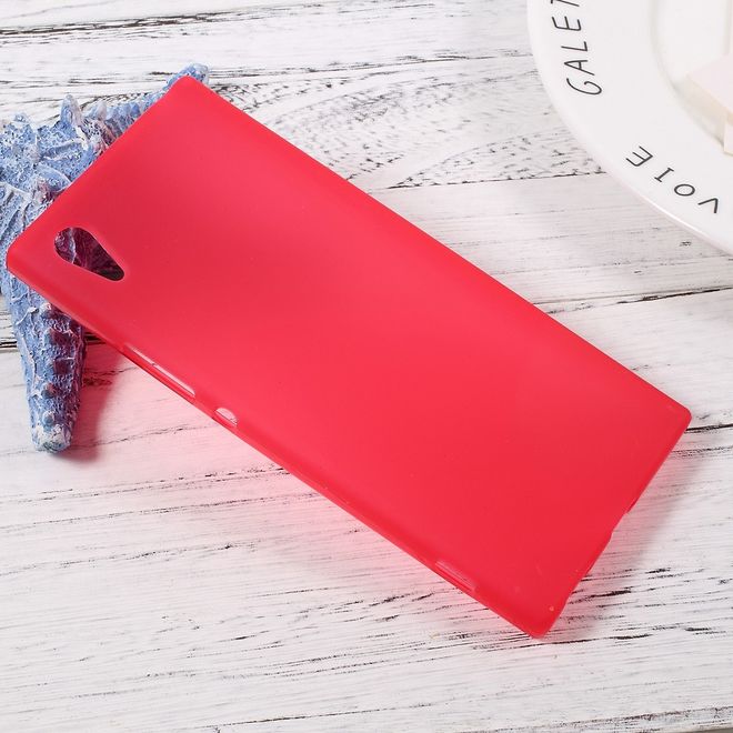 Sony Xperia XA1 Handycover - Hülle aus elastischem TPU Plastik - matt - rot