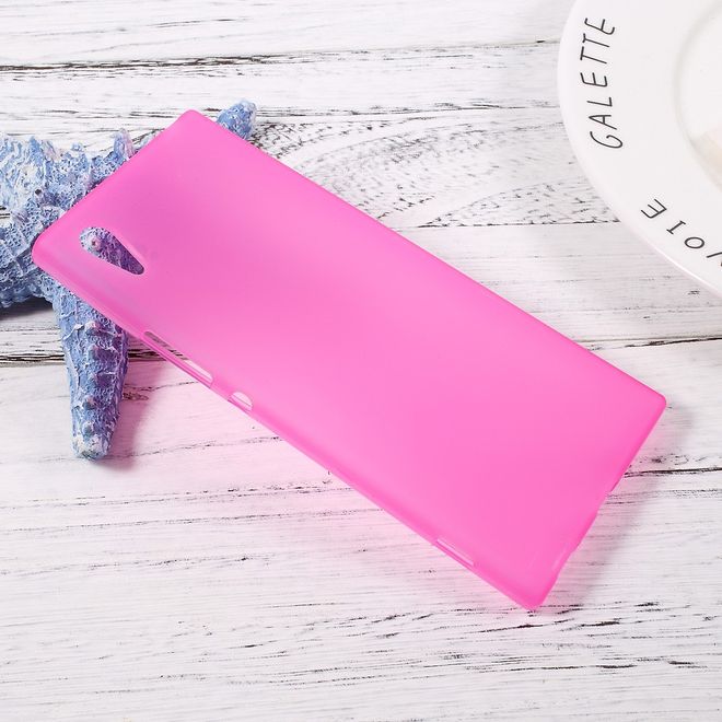 Sony Xperia XA1 Handycover - Hülle aus elastischem TPU Plastik - matt - rosa