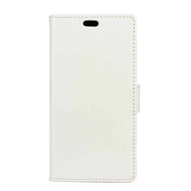 Sony Xperia XZ Premium Handyhülle - Crazy Horse Leder Case - mit Visitenkartenfach - weiss