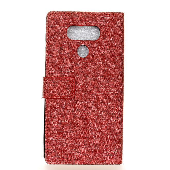 Handyhülle für LG G6 - Bookcover - mit Standfunktion - rot