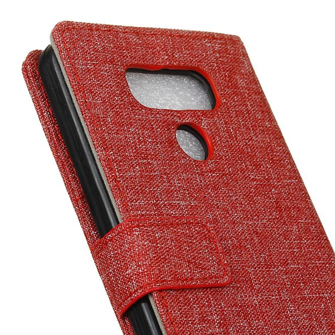 Handyhülle für LG G6 - Bookcover - mit Standfunktion - rot