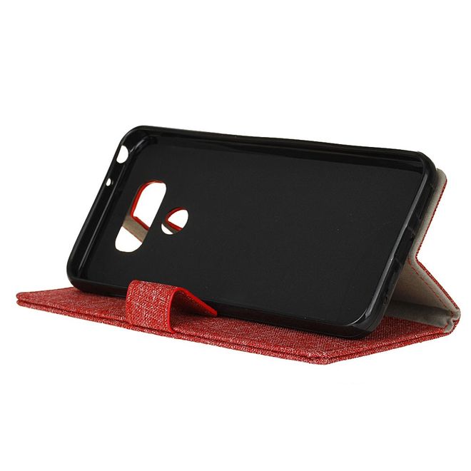Handyhülle für LG G6 - Bookcover - mit Standfunktion - rot