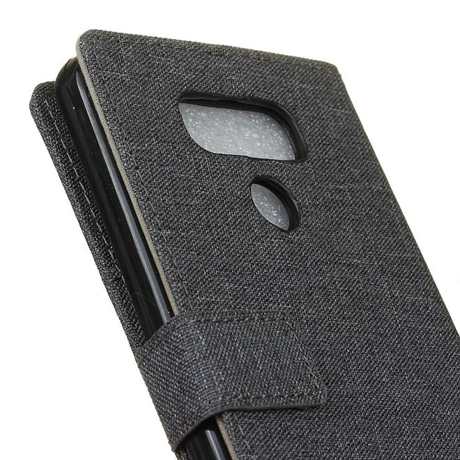 Handyhülle für LG G6 - Bookcover - mit Standfunktion - schwarz