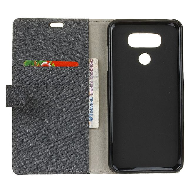 Handyhülle für LG G6 - Bookcover - mit Standfunktion - schwarz