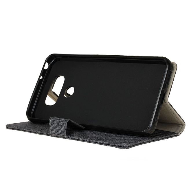 Handyhülle für LG G6 - Bookcover - mit Standfunktion - schwarz
