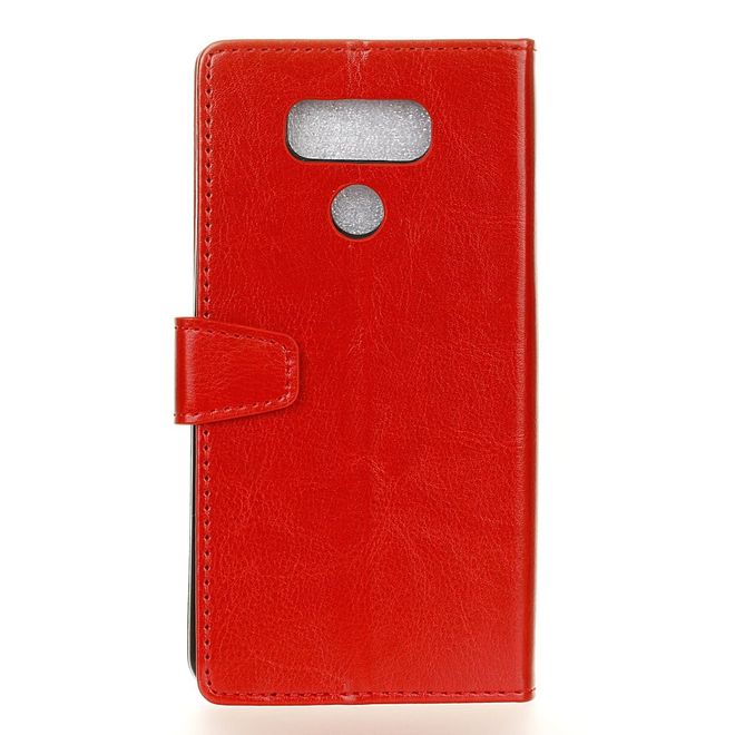Étui pour LG G6 - Étui en cuir Crazy Horse - Avec fonction support - Rouge