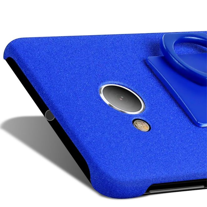 Imak - HTC U Play Handyhülle - Case aus Hartplastik - mit Ring und Kickstand - blau