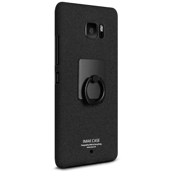 Imak - HTC U Ultra Handyhülle - Case aus Hartplastik - mit Ring und Kickstand - schwarz