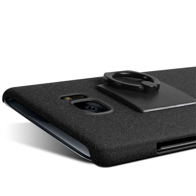 Imak - HTC U Ultra Handyhülle - Case aus Hartplastik - mit Ring und Kickstand - schwarz