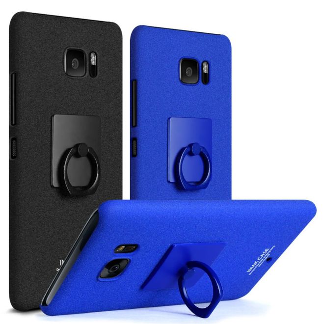 Imak - HTC U Ultra Handyhülle - Case aus Hartplastik - mit Ring und Kickstand - schwarz