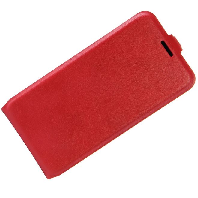 HTC U Ultra Hülle - Crazy Horse Leder Flip Case - vertikal - rot