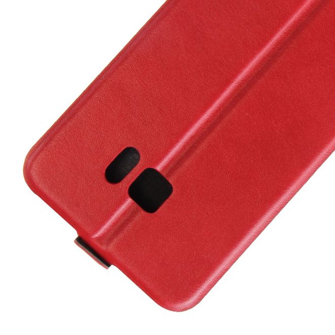HTC U Ultra Hülle - Crazy Horse Leder Flip Case - vertikal - rot