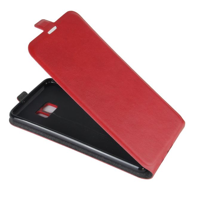 HTC U Ultra Hülle - Crazy Horse Leder Flip Case - vertikal - rot