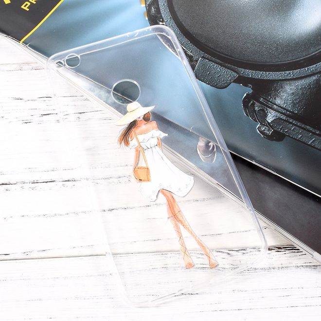 Huawei P8 Lite (2017) Handycase - Ultradünne TPU Softcase - elegante Dame