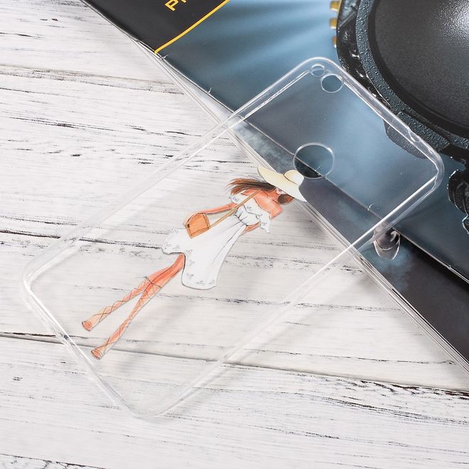 Huawei P8 Lite (2017) Handycase - Ultradünne TPU Softcase - elegante Dame