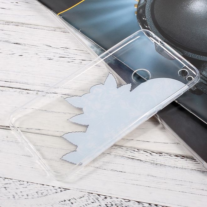 Huawei P8 Lite (2017) Handycase - Ultradünne TPU Softcase - Skull und Rosen