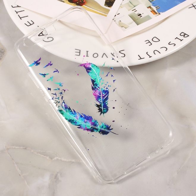 Huawei P10 Handycase - Ultradünne TPU Softcase - Federn und Vögel