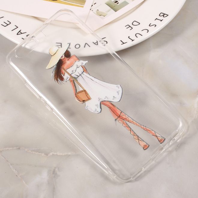 Huawei P10 Handycase - Ultradünne TPU Softcase - elegante Dame