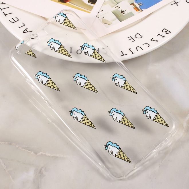 Huawei P10 Handycase - Ultradünne TPU Softcase - Einhorn Eis