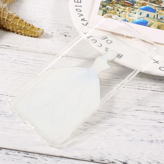 Huawei P10 Handy Hülle - TPU Softcase - Frau in Hochzeitskleid